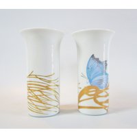 Vintage Rosenthal Vasen Design Alain Le Foll Schmetterling Deutschland 1970Er Jahre von ReArcade