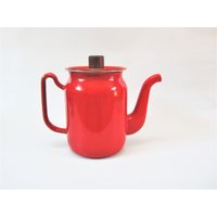 Vintage Teekanne Wasserkessel Rot Emailleware Kettle Anfang Der 1970Er Jahre von ReArcade