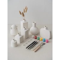 Diy-Keramikvasenmalerei-Kit Acrylfarben, Pinsel Inklusive Diy-Keramikvasenmalerei-Kit Acrylfarben, Pinsel Inklusive von ReBenefitCN