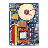 Blaue Wanduhr, Recycelte Computer Platinen Uhr von ReComputing