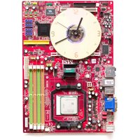 Einzigartige Rote Wanduhr, Recycelte Computeruhr, Einweihungsgeschenk, Motherboard-Wanduhr von ReComputing