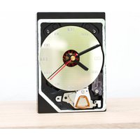 Festplatte Uhr, Recycelte Computer Schreibtischuhr, Geschenk Für Papa, Vatertags Geschenk, Einzigartiges Geek von ReComputing