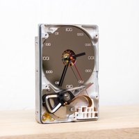 Tischuhr - Recycelte Computerfestplatte Uhr, Festplattenuhr, Geschenk Für Papa, Einzigartiges Geek Tischuhr - Recycelte Computerfestplatte Uhr, Festplattenuhr, Geschenk Für Papa, Einzigartiges Geek von ReComputing