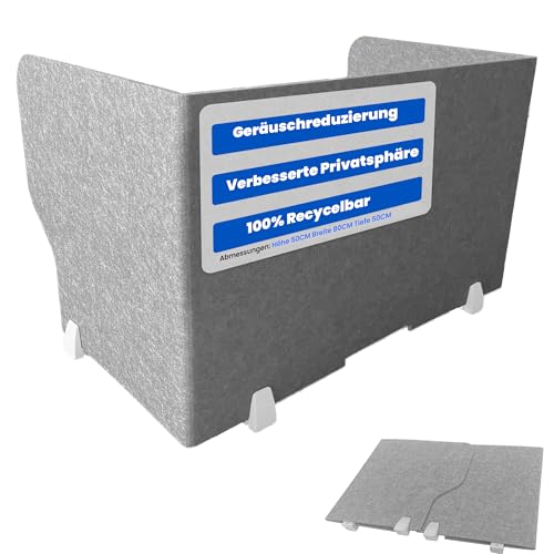 ReFind Desk Divider Pro Akustische Geräuschreduzierung & Arbeitsplatz Faltbarer Sichtschutz Freistehender Büro-Organizer für Büroschreibtisch, Schulschreibtisch und Arbeit von zu Hause aus Essentials von ReFind