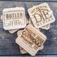 Corporate Geschenk Untersetzer Mit Ihrem Logo, Set Von 4 von ReImagineBrewing