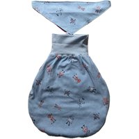 strampelsack/Pucksack Aus Jersey Mit Nicki-Futter | Hellblau Roboter von ReNahtDesign