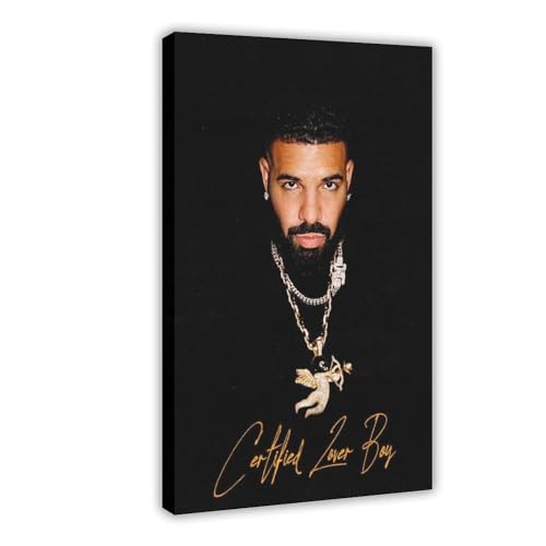 Rapper Drake Poster 4 Leinwandposter Wandkunst Dekor Druck Bild Gemälde für Wohnzimmer Schlafzimmer Dekoration Rahmenstil 60 x 90 cm von Repaly