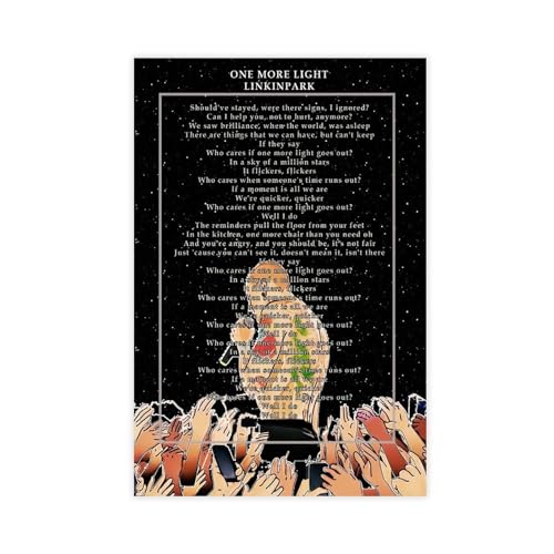 RePaLy Musikposter, Sänger, Prominent, Linkin Park, One More Light, Poster, Leinwandposter, Wandkunst, Dekordruck, Bild Gemälde für Wohnzimmer, Schlafzimmer, Dekoration, ungerahmt, 40 x 60 cm von RePaLy