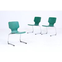 Flötotto Freischwinger Stühle | Mid Century Designklassiker Vintage Stahlrohr Und Holz Retro Stuhl Grün Flötotto Freischwinger Stühle | Mid Century Designklassiker Vintage Stahlrohr Und Holz Retro Stuhl Grün von ReStoreBerlin