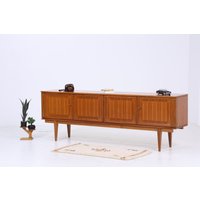 Vintage Sideboard 60Er Jahre | Mid Century Tv Board Mit Schubladen Retro Holz Aufbewahrung von ReStoreBerlin