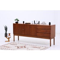 Vintage Sideboard 60Er Jahre | Mid Century Tv Board Mit Schubladen & Fächern Retro Holz Aufbewahrung von ReStoreBerlin