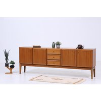 Vintage Teak Sideboard 60Er Jahre | Mid Century Tv Board Mit Schubladen & Fächern Lowboard Retro Holz Aufbewahrung von ReStoreBerlin