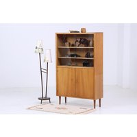 Vintage Vitrine 60Er Jahre | Mid Century Glas Schrank Retro Regal Holz Aufbewahrung von ReStoreBerlin