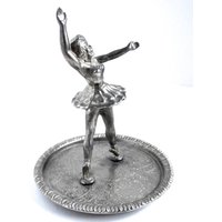 Ballerina Schmuckschale - Metall Skulptur Ornament Miniature Decor von ReTainReMakeReNew