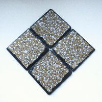 Upcycled Schiefer Untersetzer - Set Mit 4 Eierschalen-Mosaik-Untersetzern von ReTainReMakeReNew