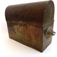 Vintage Messing Schmuckbox Miniatur Gewölbte Kiste von ReTainReMakeReNew