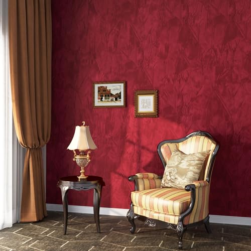 ReWallpaper 60CMx5M Selbstklebende Tapete Samt Rot Beflockt Filzstoff für Kleiderschrank Kommode Liner Stoffoptik Aufkleber Tapete Rot Vinatge Wand Flur Esszimmer Samtstoff Dekofolie Rolle ReWallpaper 60CMx5M Selbstklebende Tapete Samt Rot Beflockt Filzstoff für Kleiderschrank Kommode Liner Stoffoptik Aufkleber Tapete Rot Vinatge Wand Flur Esszimmer Samtstoff Dekofolie Rolle von ReWallpaper