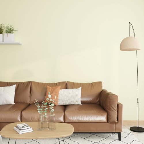 ReWallpaper 60cm×5m Folie für Möbel Beige Creme Tapete Uni Klebetapete Selbstklebend Wand Beige Schrankfolien Selbstklebend Küche Möbel Klebefolie Matt für Schrank Tisch Tapeten Schlafzimmer von ReWallpaper