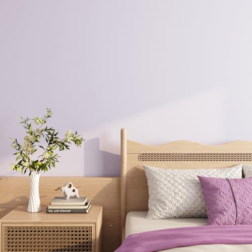 ReWallpaper 60cm×5m Klebefolie Lila Tapete Selbstklebend Kinderzimmer Mädchen Hell Lila Klebefolien für Möbel Küchenfronten Tapete Badezimmer Schlafzimmer Selbstklebend Dekorfolie Schreibtisch von ReWallpaper