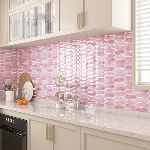 ReWallpaper Fliesenaufkleber Rosa Küche Fliesen Selbstklebend Küche Wand 17 Stück Rosa Wandfliesen Selbstklebend Badezimmer Wasserfest Sechseckig 3d Fliesenfolie für Dusche Kamin 30.5x30.5cm ReWallpaper Fliesenaufkleber Rosa Küche Fliesen Selbstklebend Küche Wand 17 Stück Rosa Wandfliesen Selbstklebend Badezimmer Wasserfest Sechseckig 3d Fliesenfolie für Dusche Kamin 30.5x30.5cm von ReWallpaper