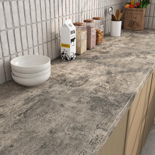 ReWallpaper Klebefolie Grau Braun Selbstklebende Tapete Betonoptik Grau Arbeitsplatte Küche Folie Selbstklebend für Möbel Wand Tisch Tapete mit Muster Vintage Beton für Badezimmer 40CM×3M ReWallpaper Klebefolie Grau Braun Selbstklebende Tapete Betonoptik Grau Arbeitsplatte Küche Folie Selbstklebend für Möbel Wand Tisch Tapete mit Muster Vintage Beton für Badezimmer 40CM×3M von ReWallpaper