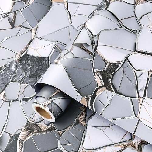 ReWallpaper Klebefolie Marmoroptik Grau Weiss Küchenrückwand Folie Marmor Matt 40CMx3M Dicke Tapete Selbstklebend Marmoroptik für Wand TV Hintergrund Schwarz Weiß Marmorfolie Tisch Schrank ReWallpaper Klebefolie Marmoroptik Grau Weiss Küchenrückwand Folie Marmor Matt 40CMx3M Dicke Tapete Selbstklebend Marmoroptik für Wand TV Hintergrund Schwarz Weiß Marmorfolie Tisch Schrank von ReWallpaper