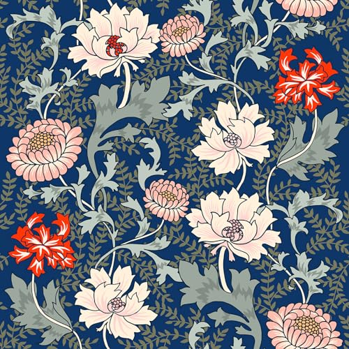 ReWallpaper Selbstklebende Tapete Blumen Vintage Tapete Blau Muster Klebefolie Möbel Blumen Rosa Tapete Grün Blätter Tapete Selbstklebend Dschungel Klebefolie Küchenschränke mit Muster 44.5cm×3m ReWallpaper Selbstklebende Tapete Blumen Vintage Tapete Blau Muster Klebefolie Möbel Blumen Rosa Tapete Grün Blätter Tapete Selbstklebend Dschungel Klebefolie Küchenschränke mit Muster 44.5cm×3m von ReWallpaper