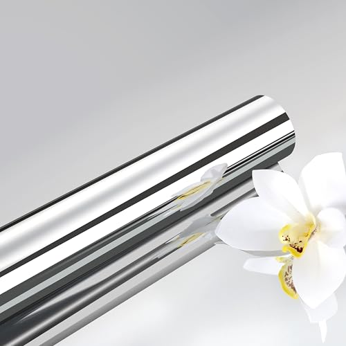 ReWallpaper Spiegelfolie Silber Selbstklebend Klebefolie Möbel Spiegel für Schrank Türen 40CMx3M Flexible Spiegelfolie Wandspiegel Rolle Wasserfest Spiegel Tapete für Wand Selbstklebend von ReWallpaper