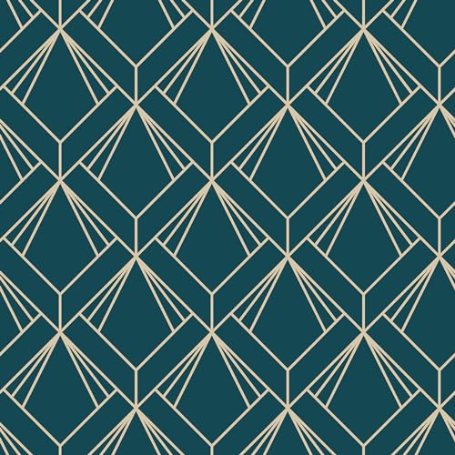 ReWallpaper Tapete Grün Muster Geometrische Klebefolie Möbel Grün Muster Tapeten Wohnzimmer Modern Möbelfolie Selbstklebend Muster Boho Tapete Badezimmer Wasserfest Mustertapete Geometrisch 44.5cm×3m von ReWallpaper