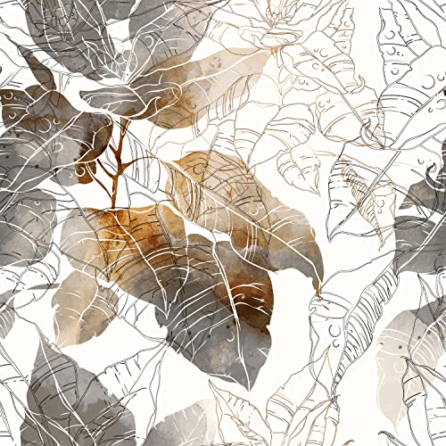ReWallpaper Tapete Muster Blätter Selbstklebende Tapete Grau Weiß Gelb Klebefolie Möbel mit Blättern Mustertapete Schlafzimmer Blumen Wandtapete Badezimmer Wasserfest 44.5CM x 3M ReWallpaper Tapete Muster Blätter Selbstklebende Tapete Grau Weiß Gelb Klebefolie Möbel mit Blättern Mustertapete Schlafzimmer Blumen Wandtapete Badezimmer Wasserfest 44.5CM x 3M von ReWallpaper