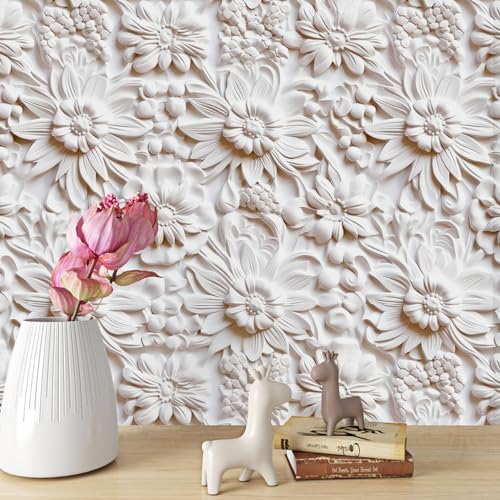 ReWallpaper Tapete Selbstklebend Blumen Klebefolie Möbel Weiss Tapete 3d Effekt Modern Möbelfolie Selbstklebend Weiß Beige Tapeten Vintage Blumen Tapete Weiß Muster Struktur 44.5cm×3m ReWallpaper Tapete Selbstklebend Blumen Klebefolie Möbel Weiss Tapete 3d Effekt Modern Möbelfolie Selbstklebend Weiß Beige Tapeten Vintage Blumen Tapete Weiß Muster Struktur 44.5cm×3m von ReWallpaper