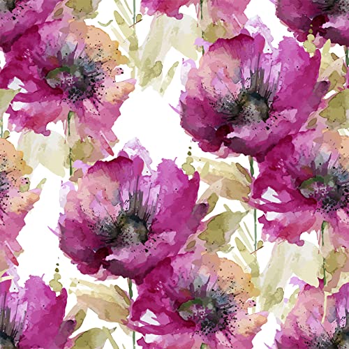 ReWallpaper Tapete Selbstklebend Blumen Lila Violett Muster Fototapete Blumen Selbstklebend Blumentapete Vintage 44.5CM X 3M Klebefolie Möbel Lila Blumen Möbelfolie Selbstklebend Muster Vintage von ReWallpaper