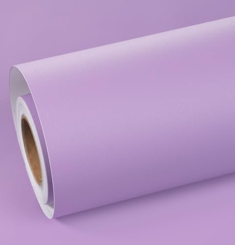 ReWallpaper Tapete Selbstklebend Lila Klebefolie Möbel Kinder Mädchen Möbelfolie Selbstklebend für Tisch Küchenfolie Schränke Matt Wandtapete Selbstklebend Schlafzimmer Lila Dekorfolie 40cm×3m von ReWallpaper