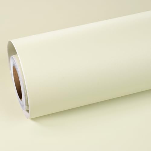 ReWallpaper Tapete Uni Beige Selbstklebende Folie Möbel Beige 40cm×7m möbelfolie selbstklebend beige matt Abwaschbare Tapete für Badezimmer Küchenfolie Selbstklebend Schränke Dekorfolie von ReWallpaper
