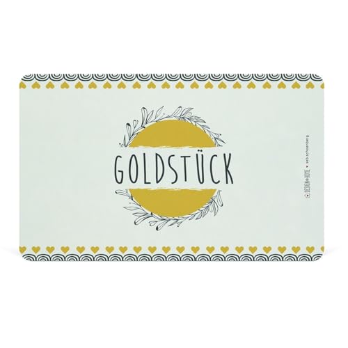 Frühstücksbrettchen Schneidebrett 23x14 cm aus Resopal - hochwertiges Schneidebrett mit witzigem/modernen Motiv - langlebig, Kratzfest & Spülmaschinenfest - Goldstück von ReWu