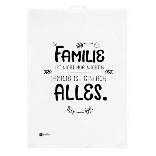 Geschirrtuch Geschirrhandtuch 50 x 70 cm mit Spruch - Küchentuch aus 50% Leinen & 50% Baumwolle - saugfähig & waschbar - witziges Küchenhandtuch als Geschenk Deko - Familie ist nicht nur Wichtig! Geschirrtuch Geschirrhandtuch 50 x 70 cm mit Spruch - Küchentuch aus 50% Leinen & 50% Baumwolle - saugfähig & waschbar - witziges Küchenhandtuch als Geschenk Deko - Familie ist nicht nur Wichtig! von ReWu