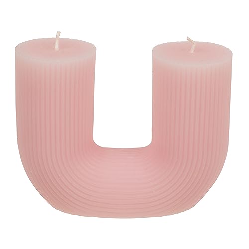 Kerze Wachskerze U-Form 2-Dochte Pastell Pink Echtwachskerze Dekokerze Dekorative Kerze Haushaltskerze Wohndekoration Formkerze Kerze Wachskerze U-Form 2-Dochte Pastell Pink Echtwachskerze Dekokerze Dekorative Kerze Haushaltskerze Wohndekoration Formkerze von ReWu
