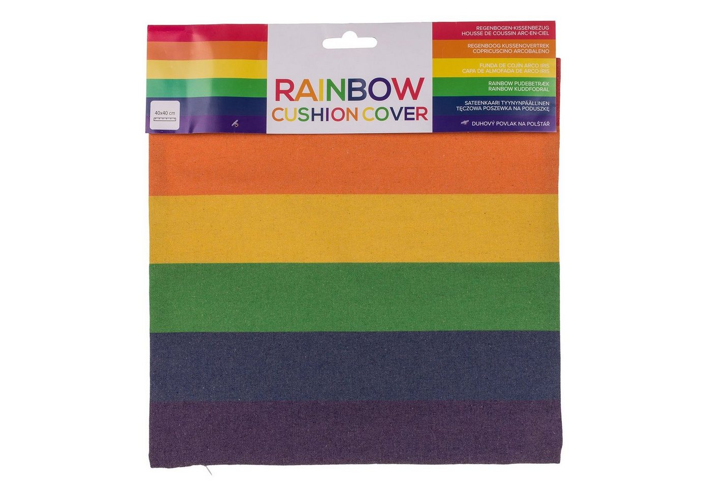 Kissenbezug Kissen-Bezug Kissenhülle Pride Regenbogen 40 x 40 cm, ReWu von ReWu
