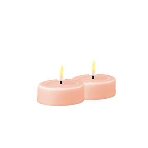 LED Kerze Deluxe Homeart, Indoor LED-Kerze mit realistischer Flamme auf einem Echtwachsspiegel, warmweißes Licht - Hell Rosa Großes Teelicht LED Kerze Deluxe Homeart, Indoor LED-Kerze mit realistischer Flamme auf einem Echtwachsspiegel, warmweißes Licht - Hell Rosa Großes Teelicht von ReWu