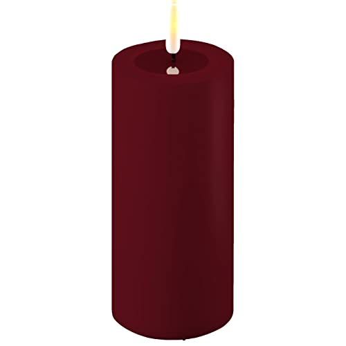 LED Kerze Deluxe Homeart, Outdoor LED Kerze (Kunststoff Kein Echtwachs) mit realistischer Flamme, warmweißes Licht, Hitzebeständig für den Aussenbereich (Bordeaux) LED Kerze Deluxe Homeart, Outdoor LED Kerze (Kunststoff Kein Echtwachs) mit realistischer Flamme, warmweißes Licht, Hitzebeständig für den Aussenbereich (Bordeaux) von ReWu