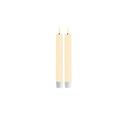 ReWu LED Stabkerze 2er Deluxe Homeart, Indoor LED-Stabkerze mit realistischer Flamme auf einem Echtwachsspiegel, warmweißes Licht - Creme Stabkerze 15 cm ReWu LED Stabkerze 2er Deluxe Homeart, Indoor LED-Stabkerze mit realistischer Flamme auf einem Echtwachsspiegel, warmweißes Licht - Creme Stabkerze 15 cm von ReWu