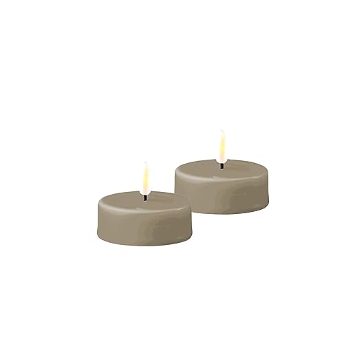 LED Teelicht 2er Deluxe Homeart, Großes Indoor LED-Teelicht mit realistischer Flamme, warmweißes Licht - Sand LED Teelicht 2er Deluxe Homeart, Großes Indoor LED-Teelicht mit realistischer Flamme, warmweißes Licht - Sand von ReWu