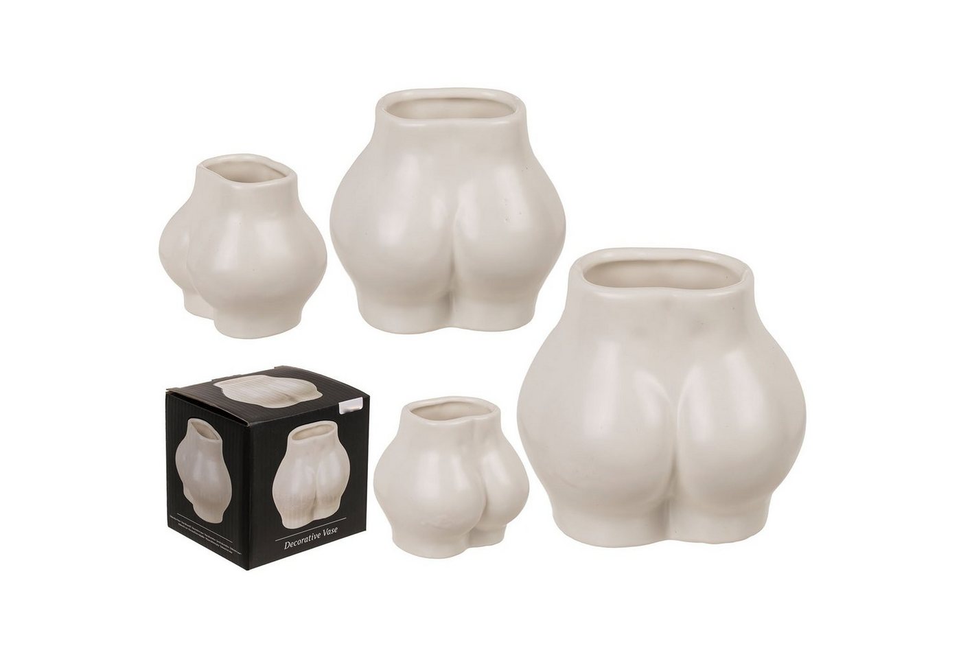 ReWu Dekovase Keramik Vase Booty 11 x 8 x 10 cm von ReWu