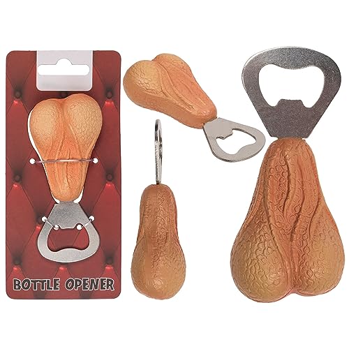 ReWu Flaschenöffner Metallflaschenöffner Testikel Öffner Flaschen Metall Jungesellenabschied Scherzartikel Spaßartikel Bottle Opener Bieröffner Geschenkidee ca. 10 cm ReWu Flaschenöffner Metallflaschenöffner Testikel Öffner Flaschen Metall Jungesellenabschied Scherzartikel Spaßartikel Bottle Opener Bieröffner Geschenkidee ca. 10 cm von ReWu