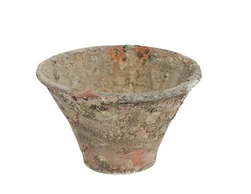 Harztopf in verwitterter Steinoptik ? Dekorativer Pflanztopf für Innen & Außen ? Leicht & wetterfest ? Vintage Blumentopf für Garten, Terrasse, Balkon oder Wohnzimmer Plfanztopf von ReWu