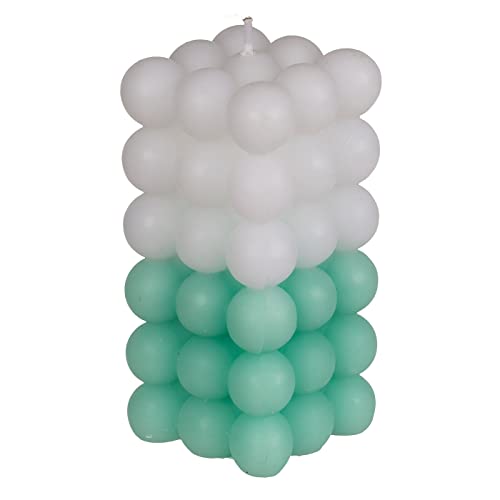 ReWu Kerze Echtwachskerze Bubble-Kerze Farbig Grün Weiß Farbverlauf Wohndekoration 6x12cm ReWu Kerze Echtwachskerze Bubble-Kerze Farbig Grün Weiß Farbverlauf Wohndekoration 6x12cm von ReWu