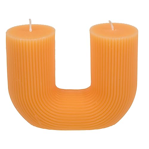 Kerze Wachskerze U-Form 2-Dochte Pastell Apricot Echtwachskerze Dekokerze Dekorative Kerze Haushaltskerze Wohndekoration Formkerze Kerze Wachskerze U-Form 2-Dochte Pastell Apricot Echtwachskerze Dekokerze Dekorative Kerze Haushaltskerze Wohndekoration Formkerze von ReWu