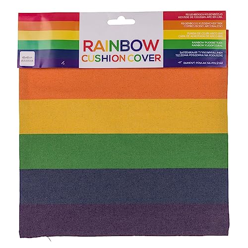 ReWu Kissen-Bezug Kissenhülle Pride Regenbogen Bunt Regenbogenfarben Mit Reißverschluss 40 x 40 cm Rainbow Wohndekoration CSD Cristopher Street Day LGBTQ+ von ReWu
