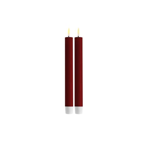 ReWu LED Stabkerze 2er Deluxe Homeart, Indoor LED-Stabkerze mit realistischer Flamme auf einem Echtwachsspiegel, warmweißes Licht - Bordeaux Stabkerze 24 cm ReWu LED Stabkerze 2er Deluxe Homeart, Indoor LED-Stabkerze mit realistischer Flamme auf einem Echtwachsspiegel, warmweißes Licht - Bordeaux Stabkerze 24 cm von ReWu