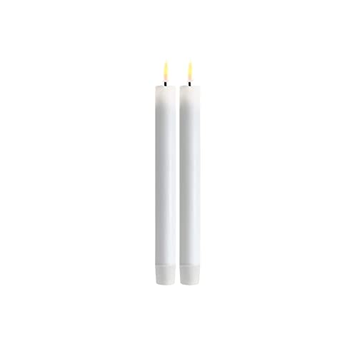 ReWu LED Stabkerze 2er Deluxe Homeart, Indoor LED-Stabkerze mit realistischer Flamme auf einem Echtwachsspiegel, warmweißes Licht - Weiß Stabkerze 24 cm ReWu LED Stabkerze 2er Deluxe Homeart, Indoor LED-Stabkerze mit realistischer Flamme auf einem Echtwachsspiegel, warmweißes Licht - Weiß Stabkerze 24 cm von ReWu